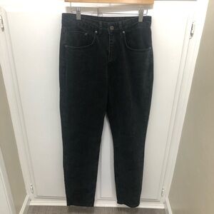 The ragged priest butt cut jeans denim high rise tapered charcoal